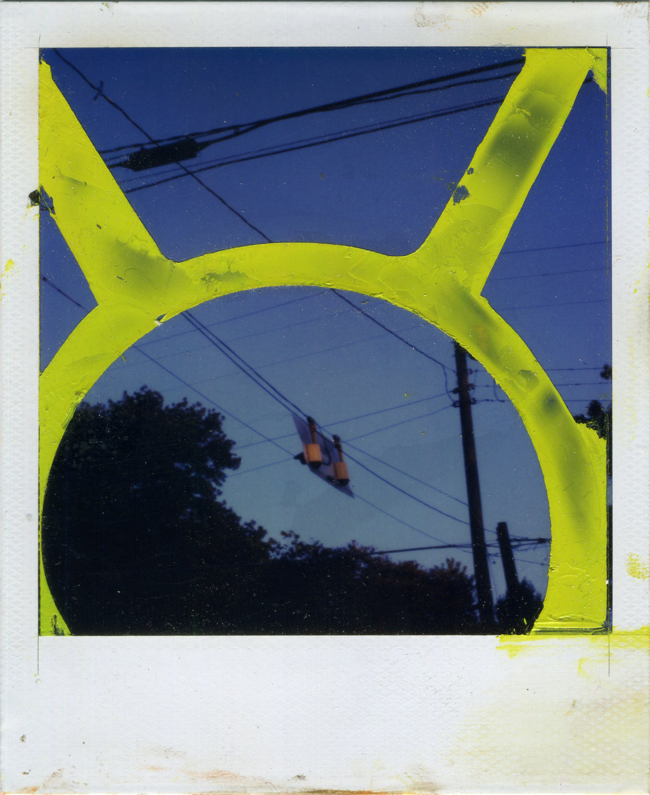   INTERSECTION (ANTENNAE)   oil on sx-70 Polaroid | 3.25" x 4.25" | 2013 