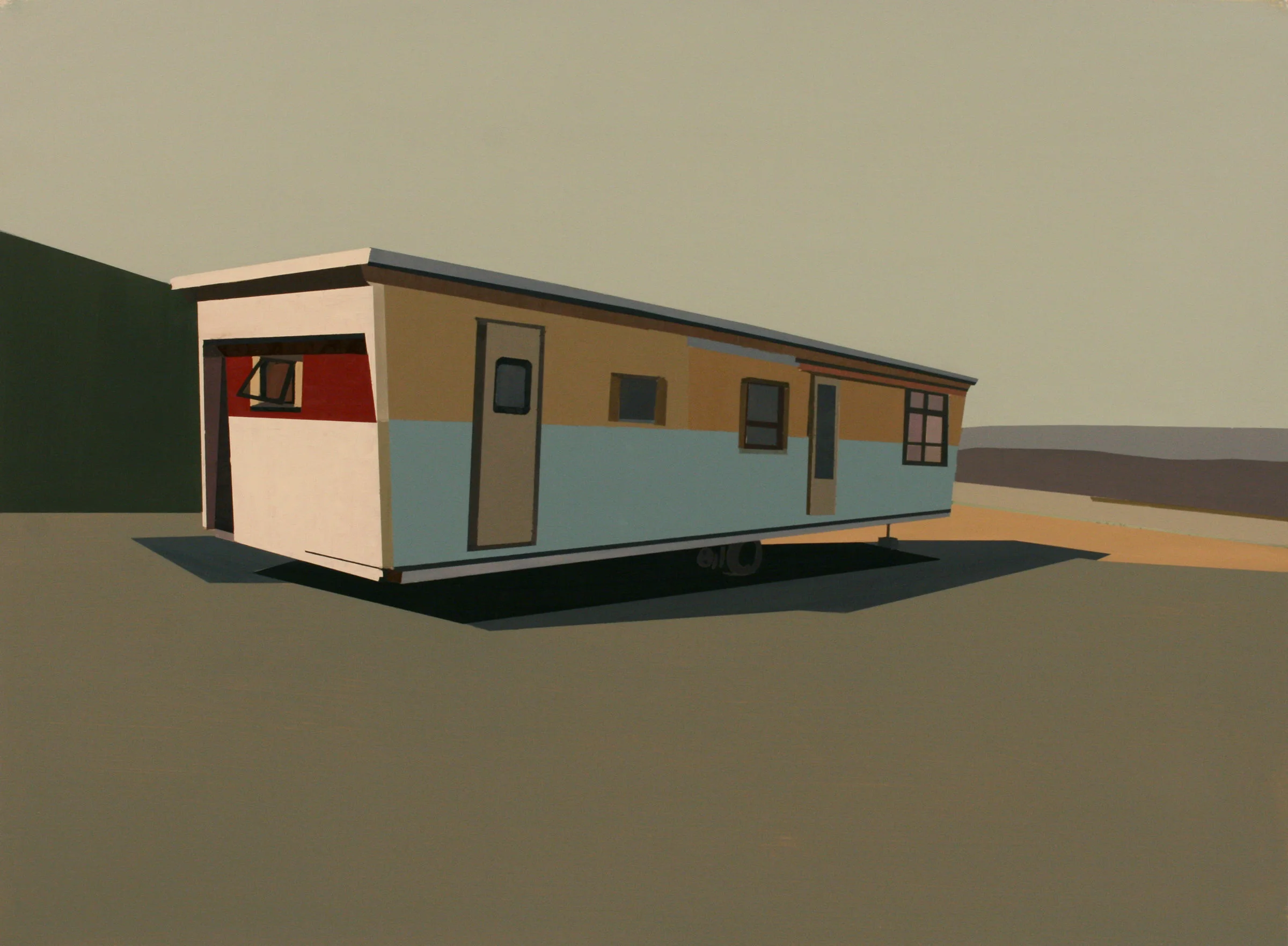 DWELLING IN PHLOX BLUE SKY oil on paper | 29.5" x 22" 2011