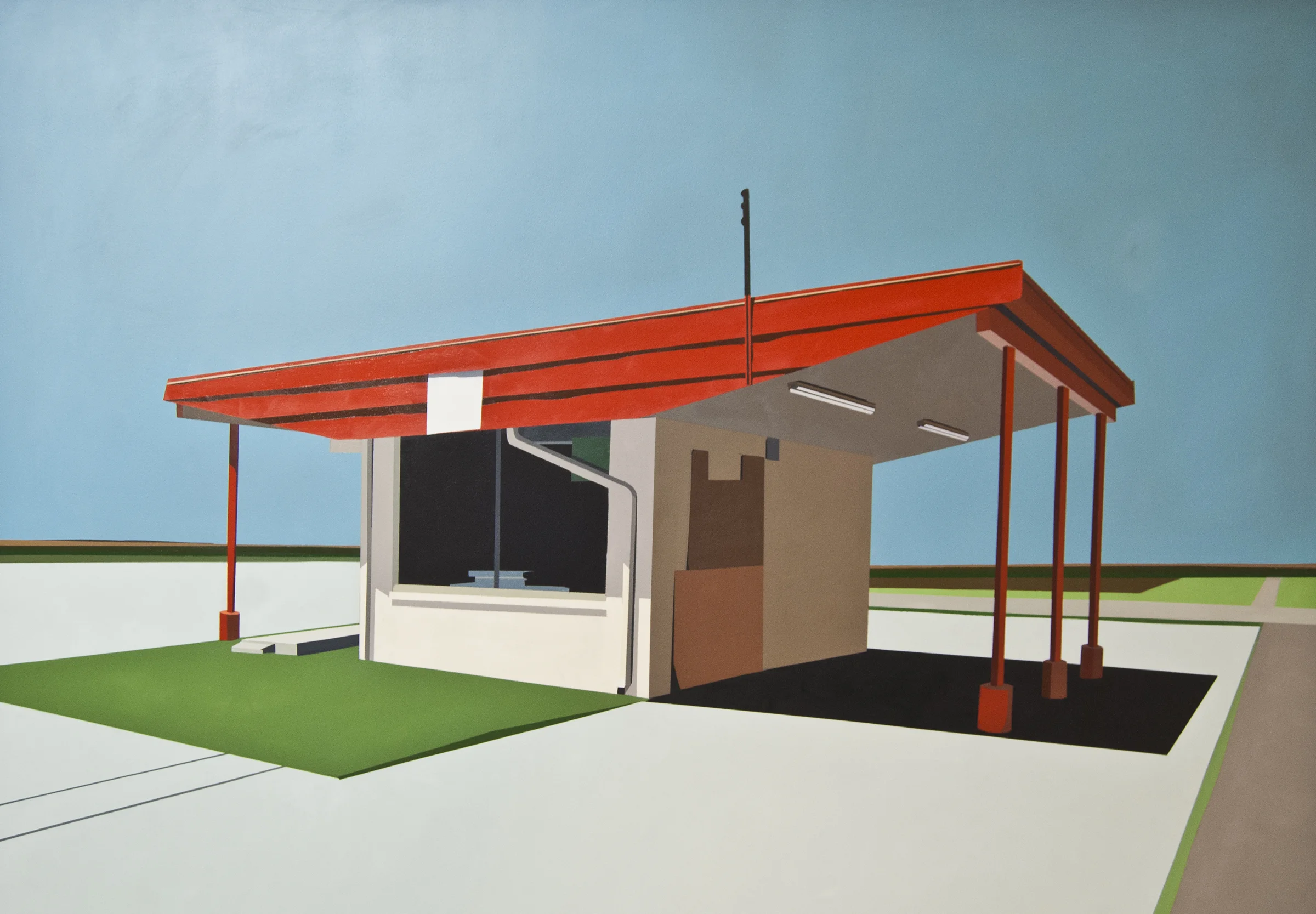 ORANGE SLICE GOLDEN GALLON IN CHALK BLUE SKY oil on panel | 60'' x 72" 2012