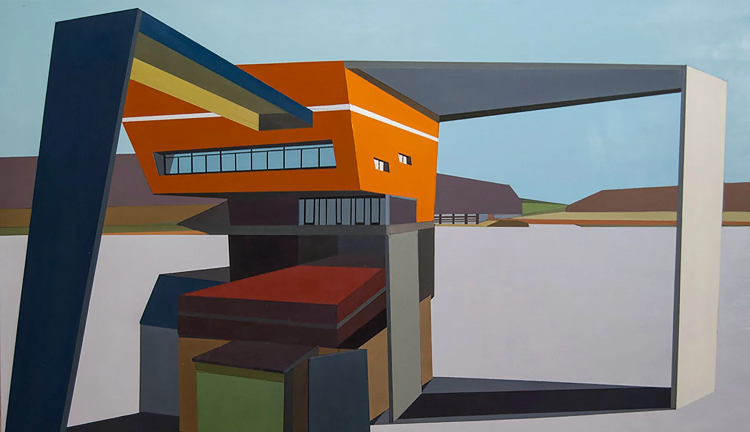 ARCHITECTURAL ADDENDUM: GOING DUTCH oil on panel | 40" x 22" 2016