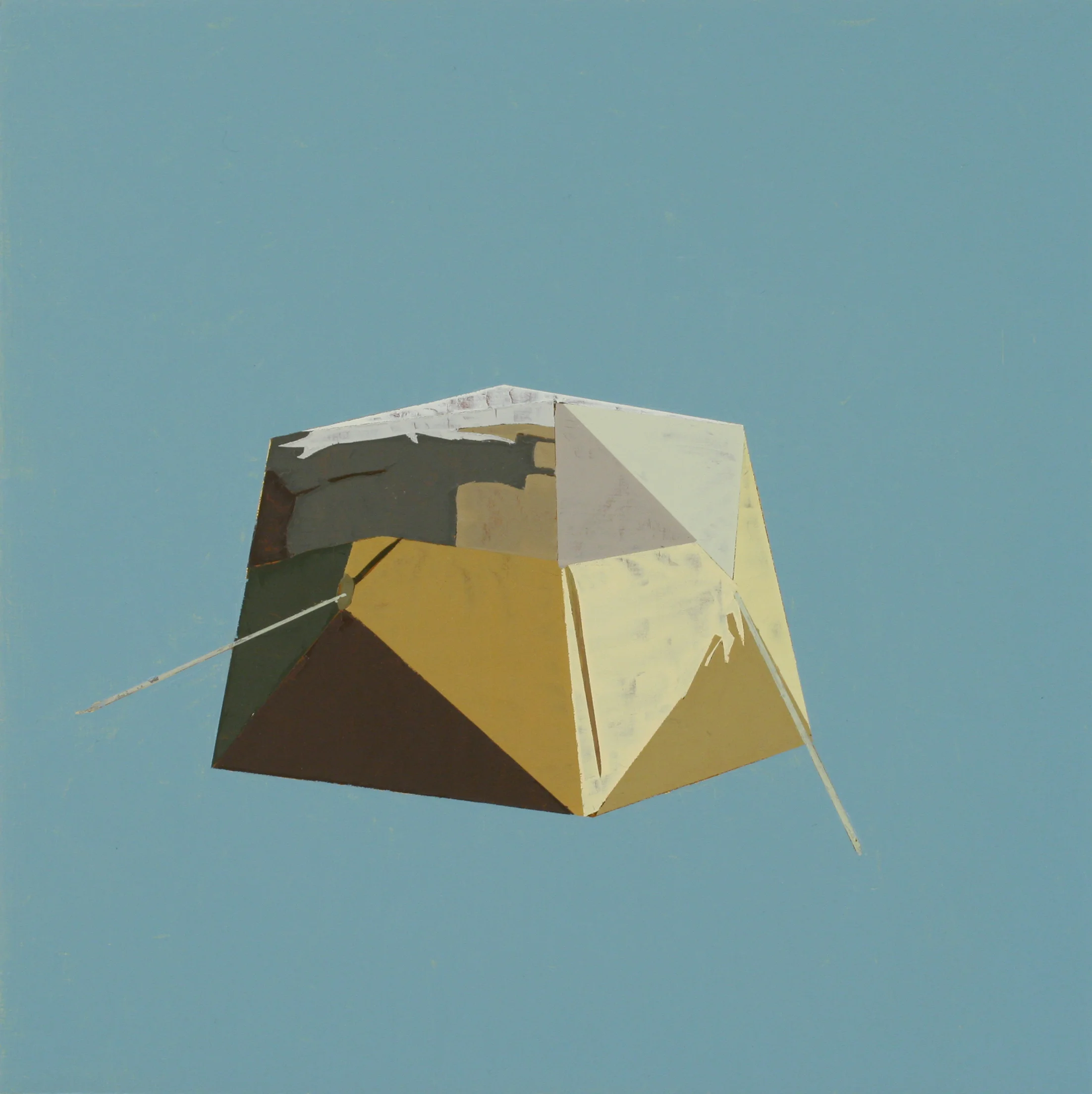 UTILITY TENT IN CELESTIAL BLUE oil on panel | 12" x 12" | 2010