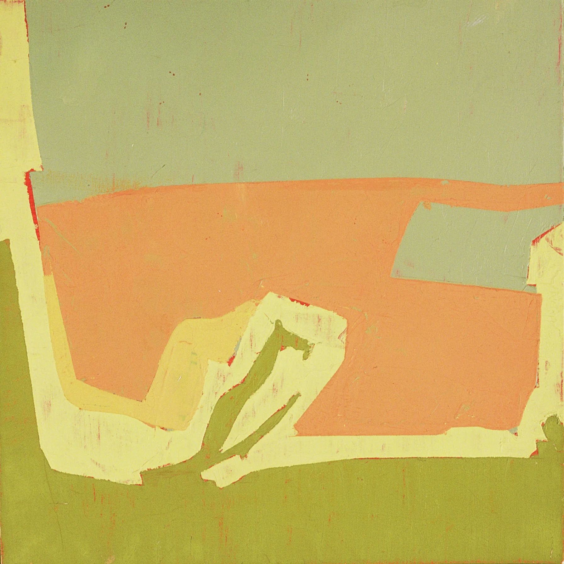 SUBTLE CARTOGRAPHY (PENNINSULA) oil on paper | 4" x 4" | 2004