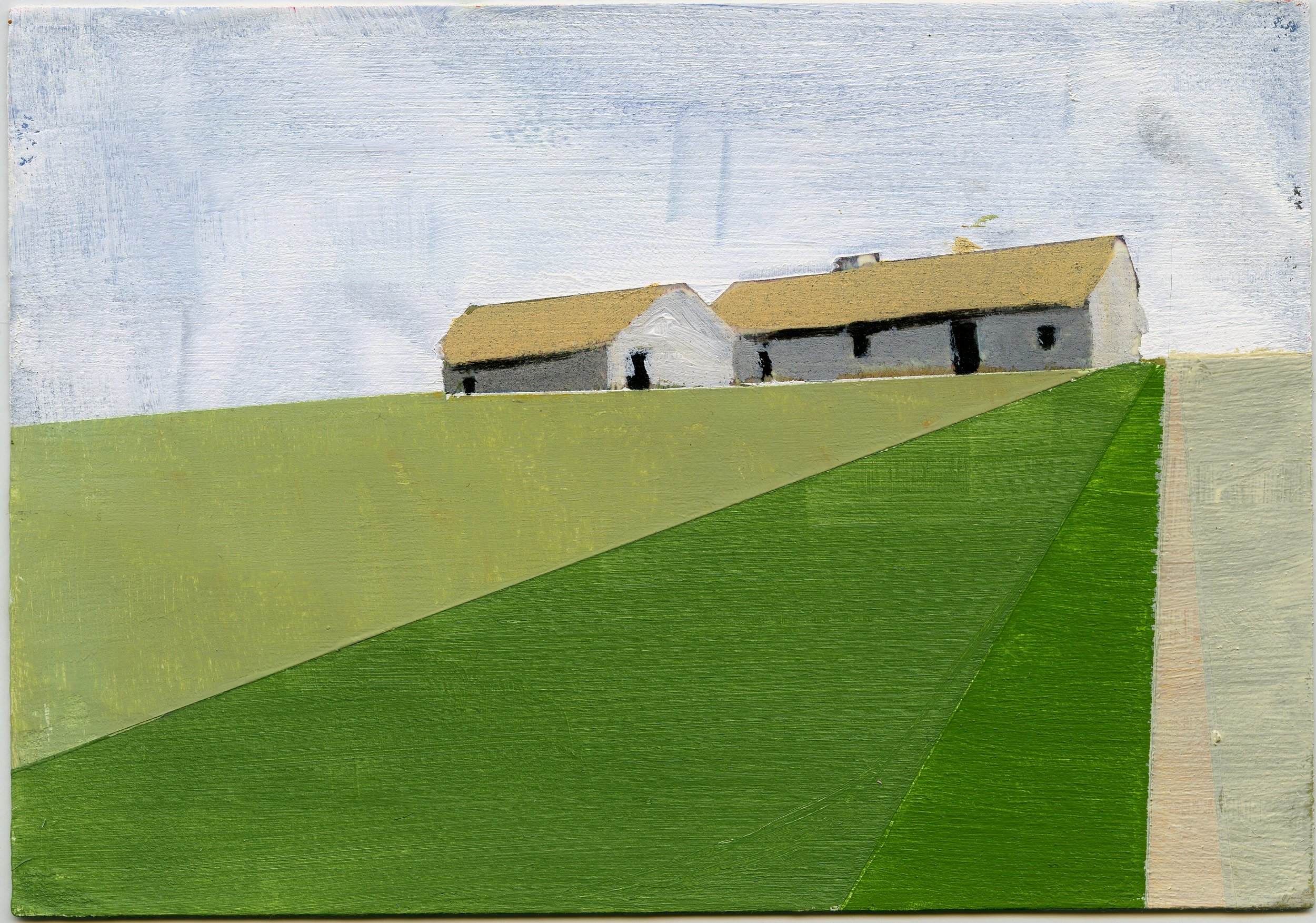   BILLET-DOUX: IRELAND    4.5”x6” | Clear acrylic gesso and oil on postcard | 2014    