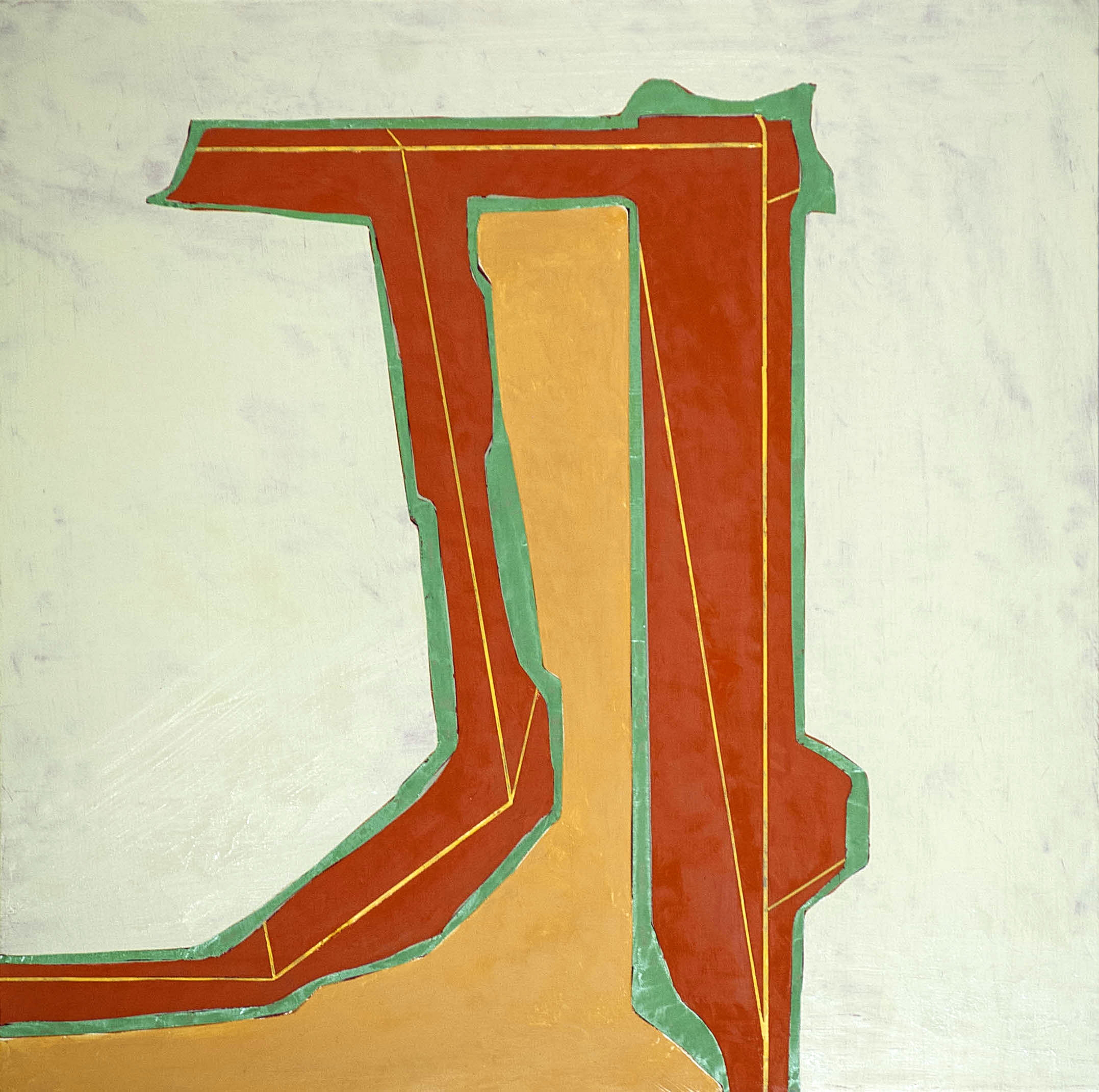 SUBTLE CARTOGRAPHY: BEACH COMBER oil on panel | 24" x 24" | 2016