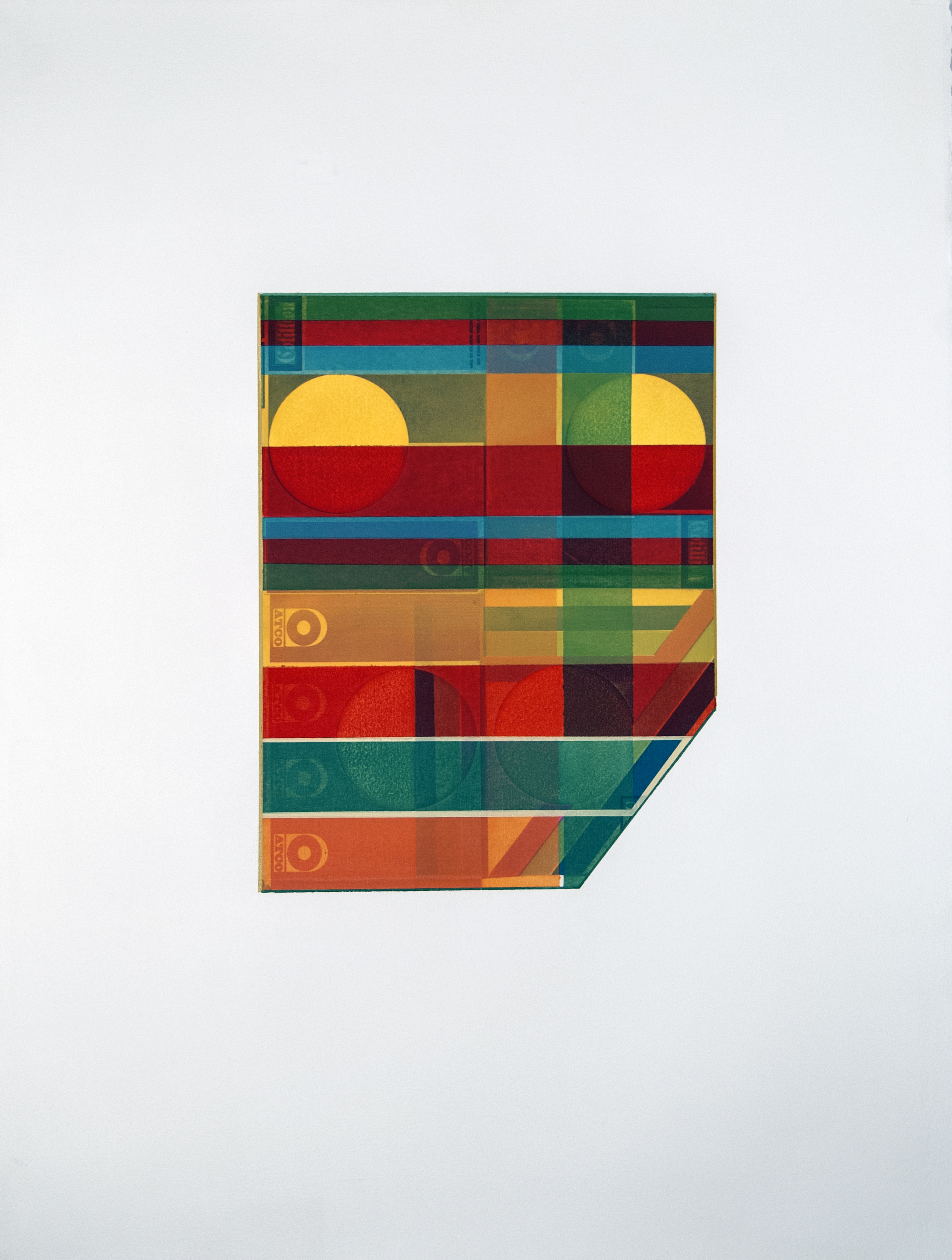 LINER NOTES: BAD PLAID mixed media on paper | 22" x 30" | 2018