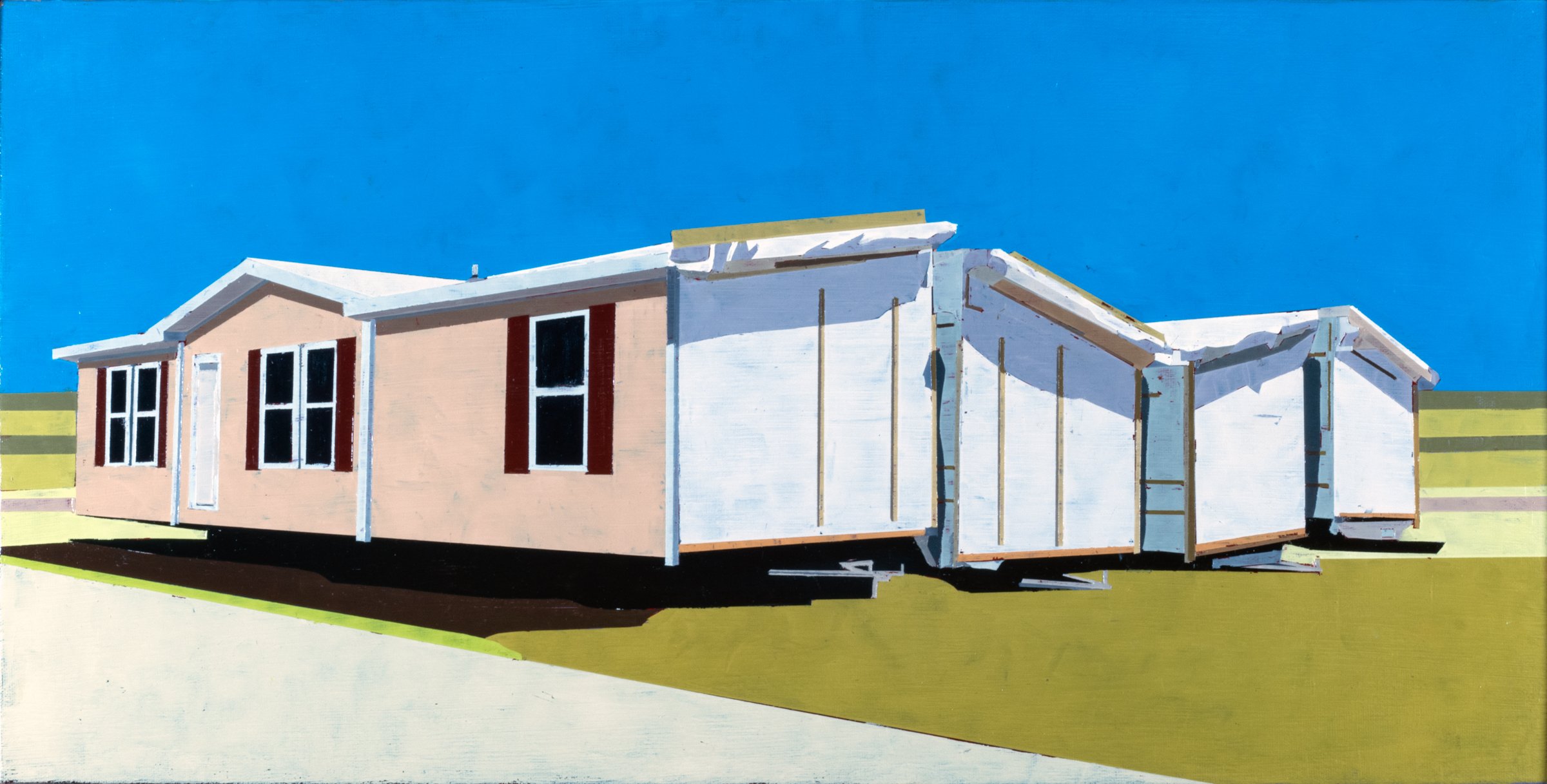   GORDAN MATTA-CLARK MOBILE HOME: HIXSON    oil on canvas | 12” x 23.75” | 2023    