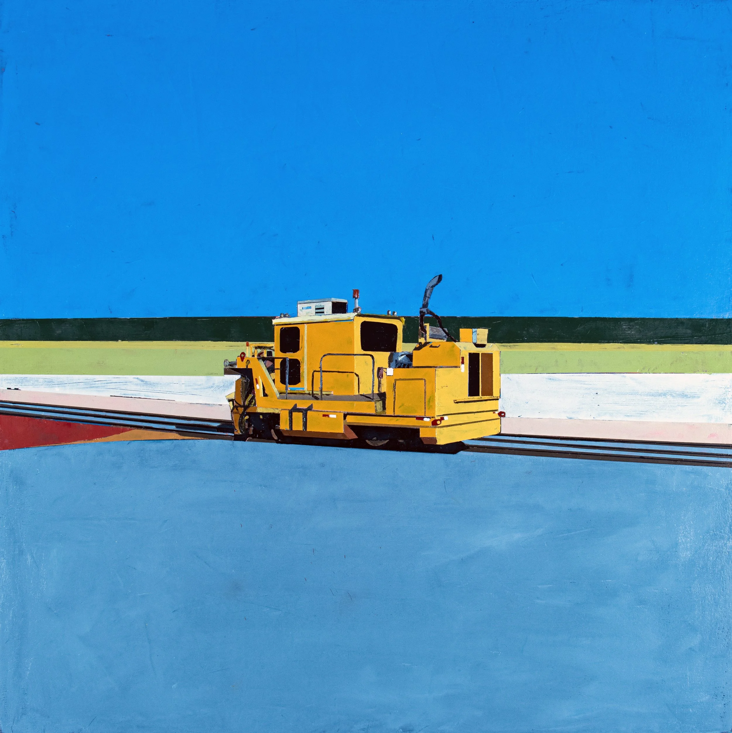 VACANCY: HERE THAT LONESOME WHISTLE   oil on canvas | 20” x 20” | 2025