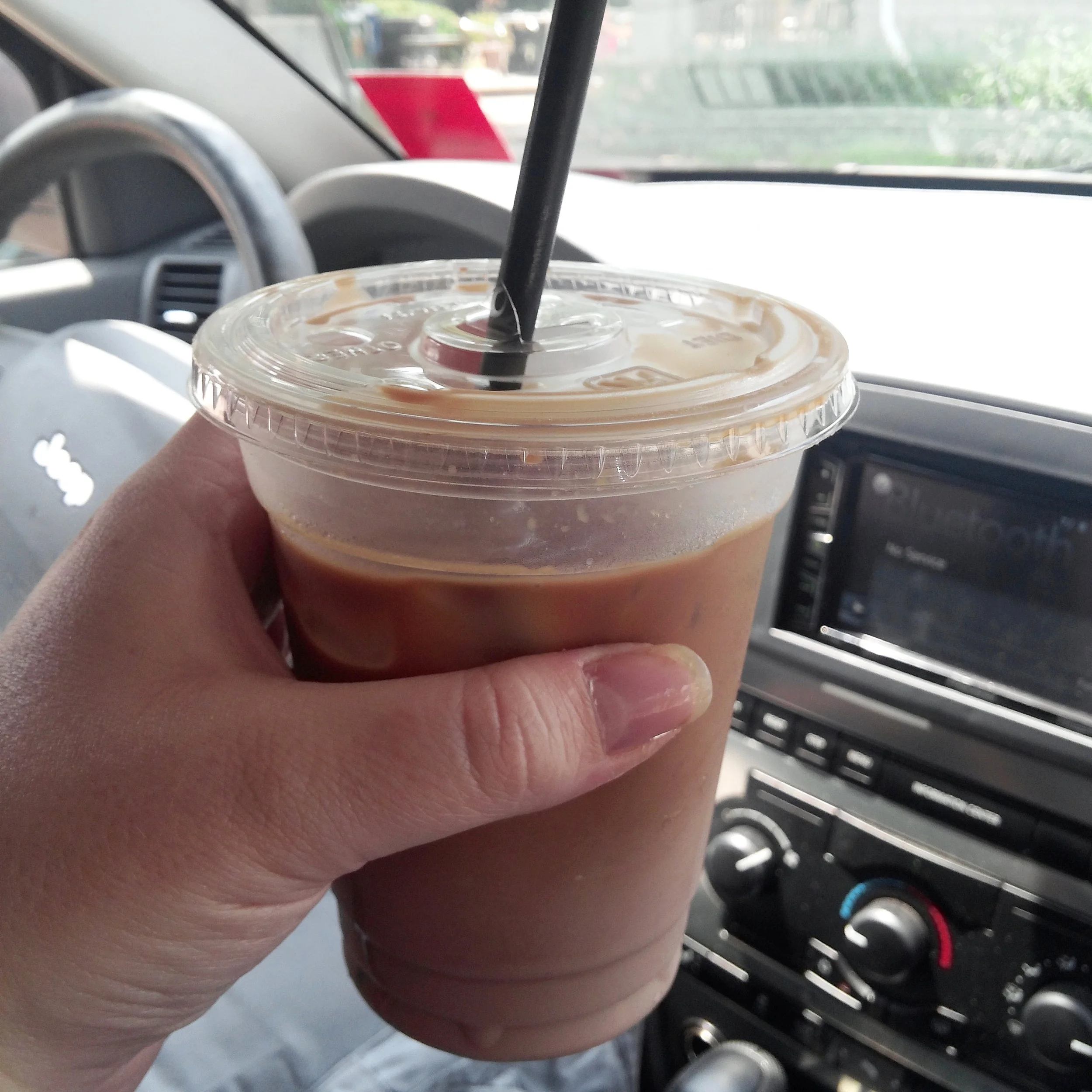 My iced toasted marshmallow latte from Ocracoke Coffee Company