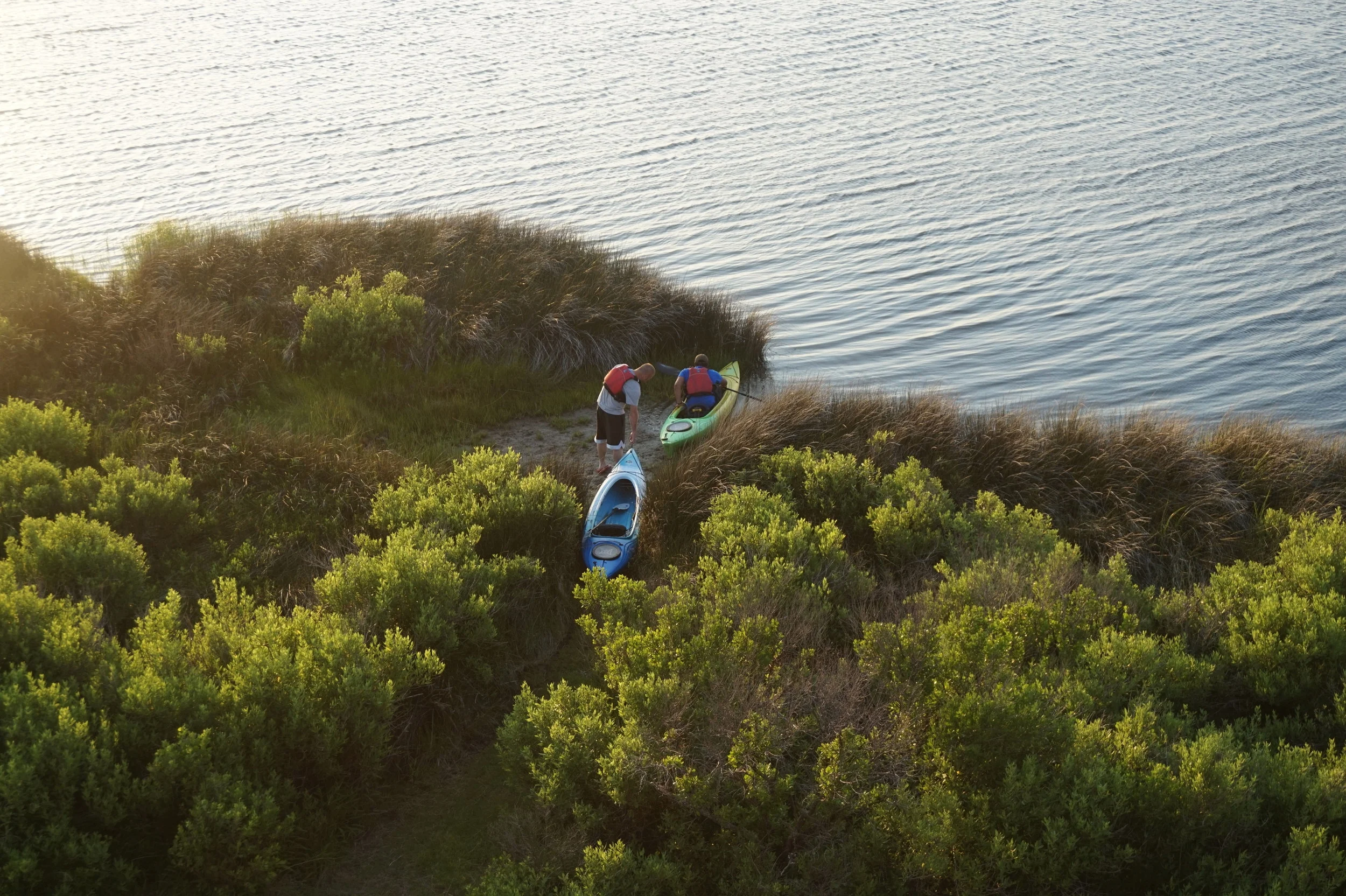 Great access to the Pamlico Sound behind our rented vacation home. 