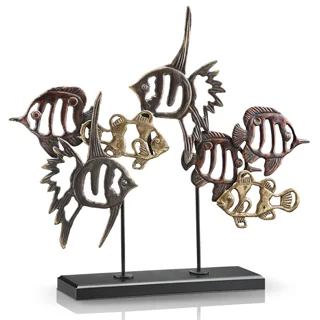 Contemporary Fish School Sculpture 50717