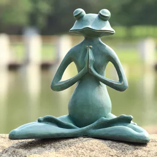 Meditating Yoga Frog Garden Sculpture 50791