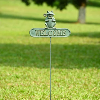 Romeo Frog Welcome Sign 33538