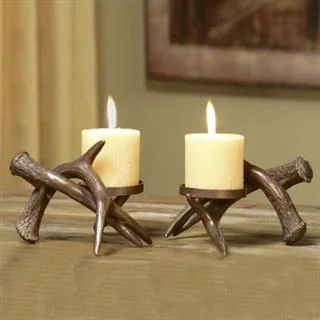 Antler 3 Inch Pillar Candleholder Set 32713