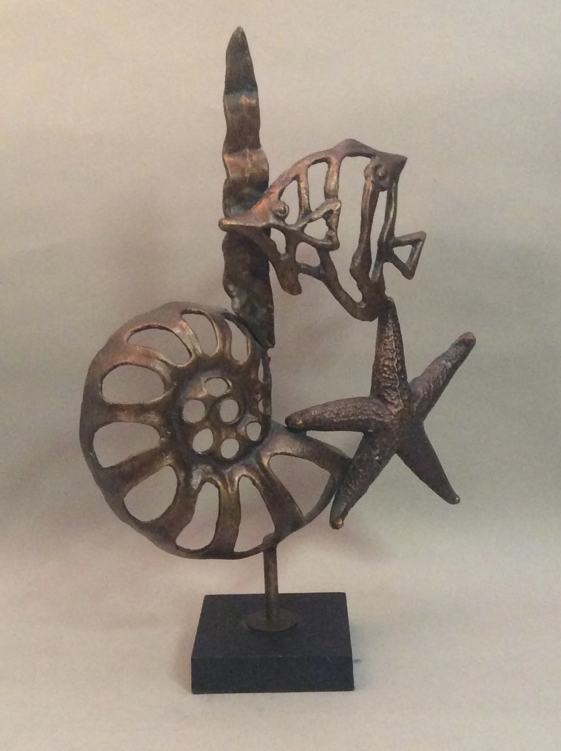 Contemporary Tropical Fish And Shell Figurine