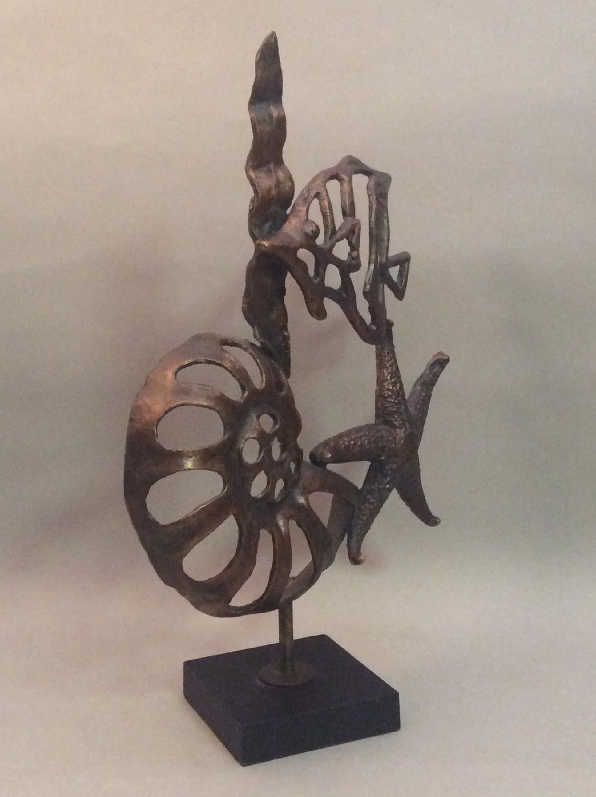 Contemporary Tropical Fish And Shell Figurine