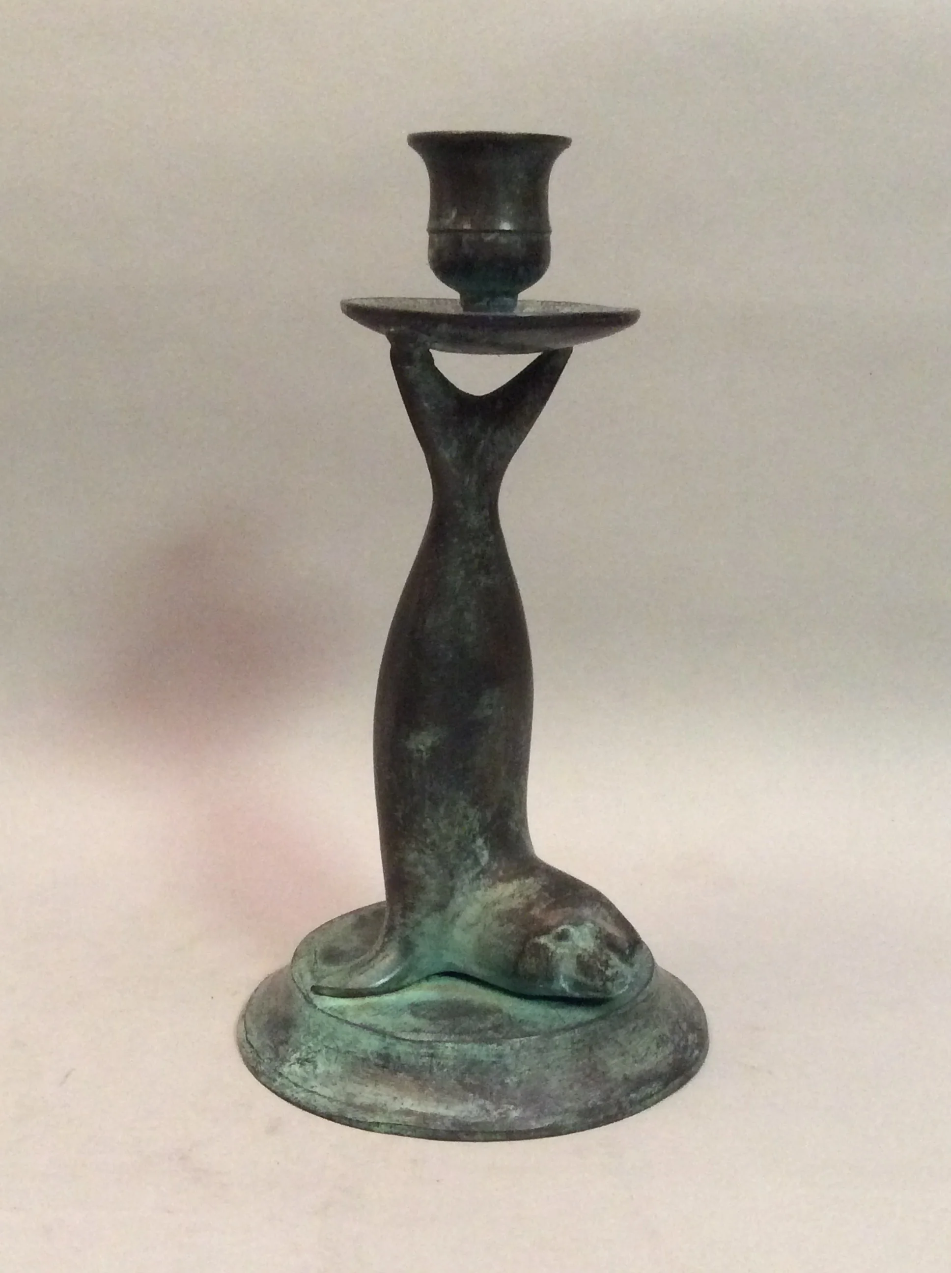 Hand Stand Seal Candle Holder