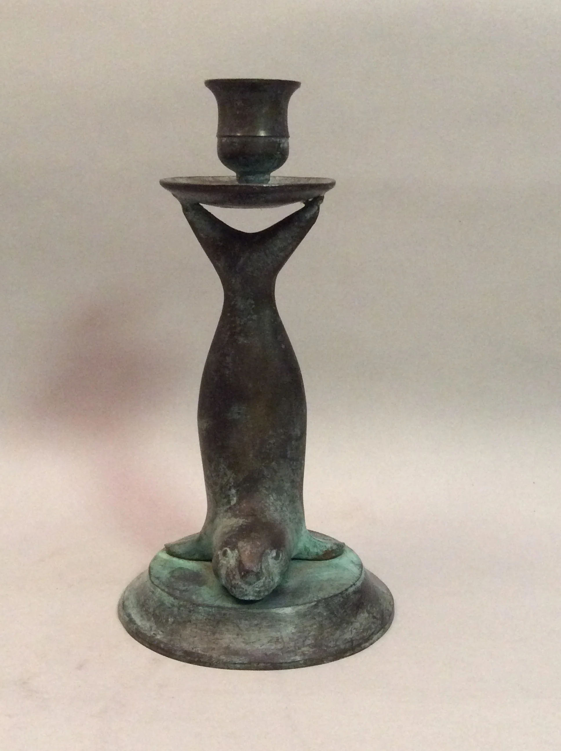 Hand Stand Seal Candle Holder