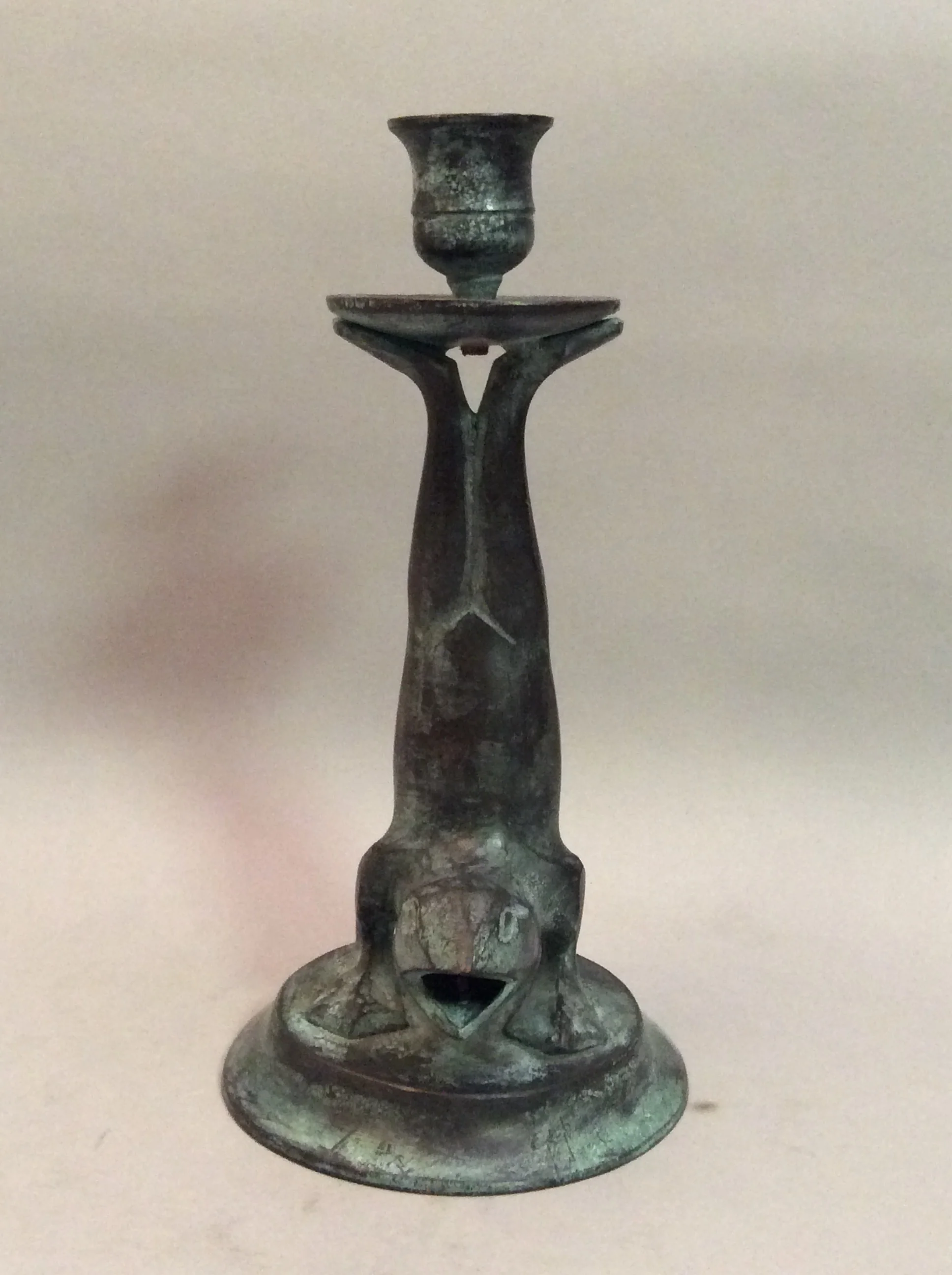 Hand Stand Seal With Mouth Open Candle Holder