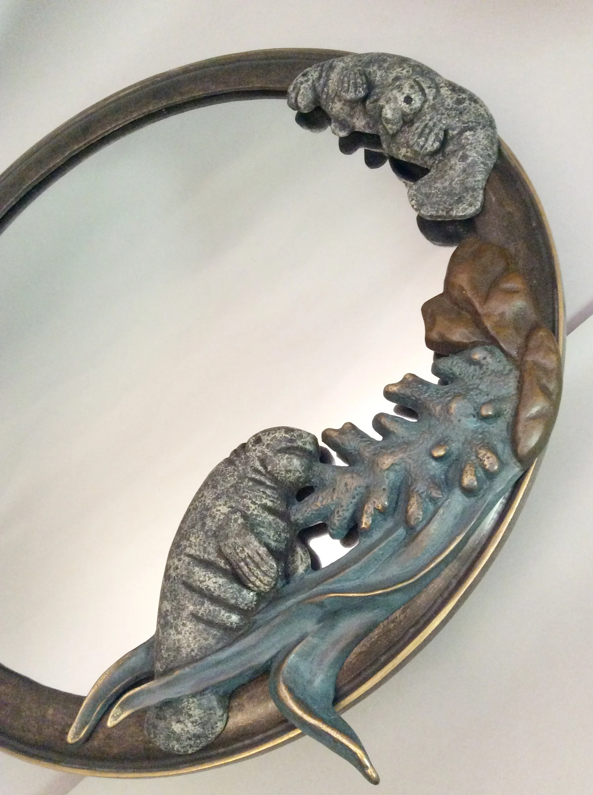Brass Manatee Mirror