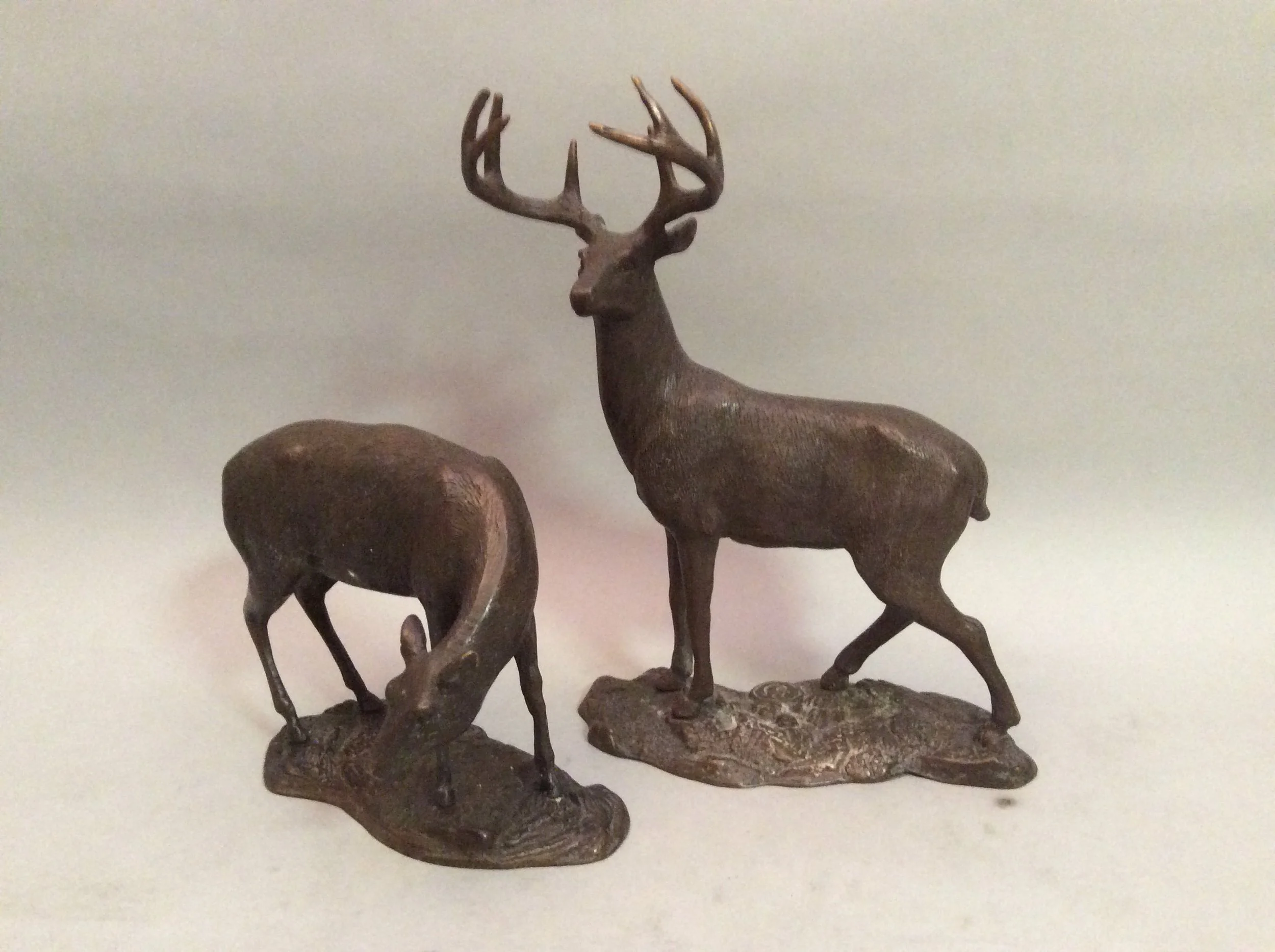 Brass Deer Figurines