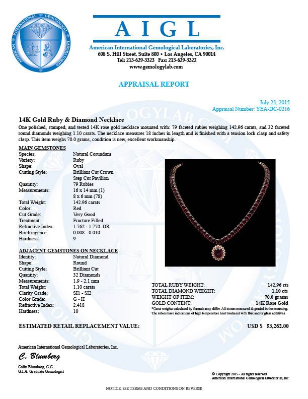 Ruby & Diamond Necklace