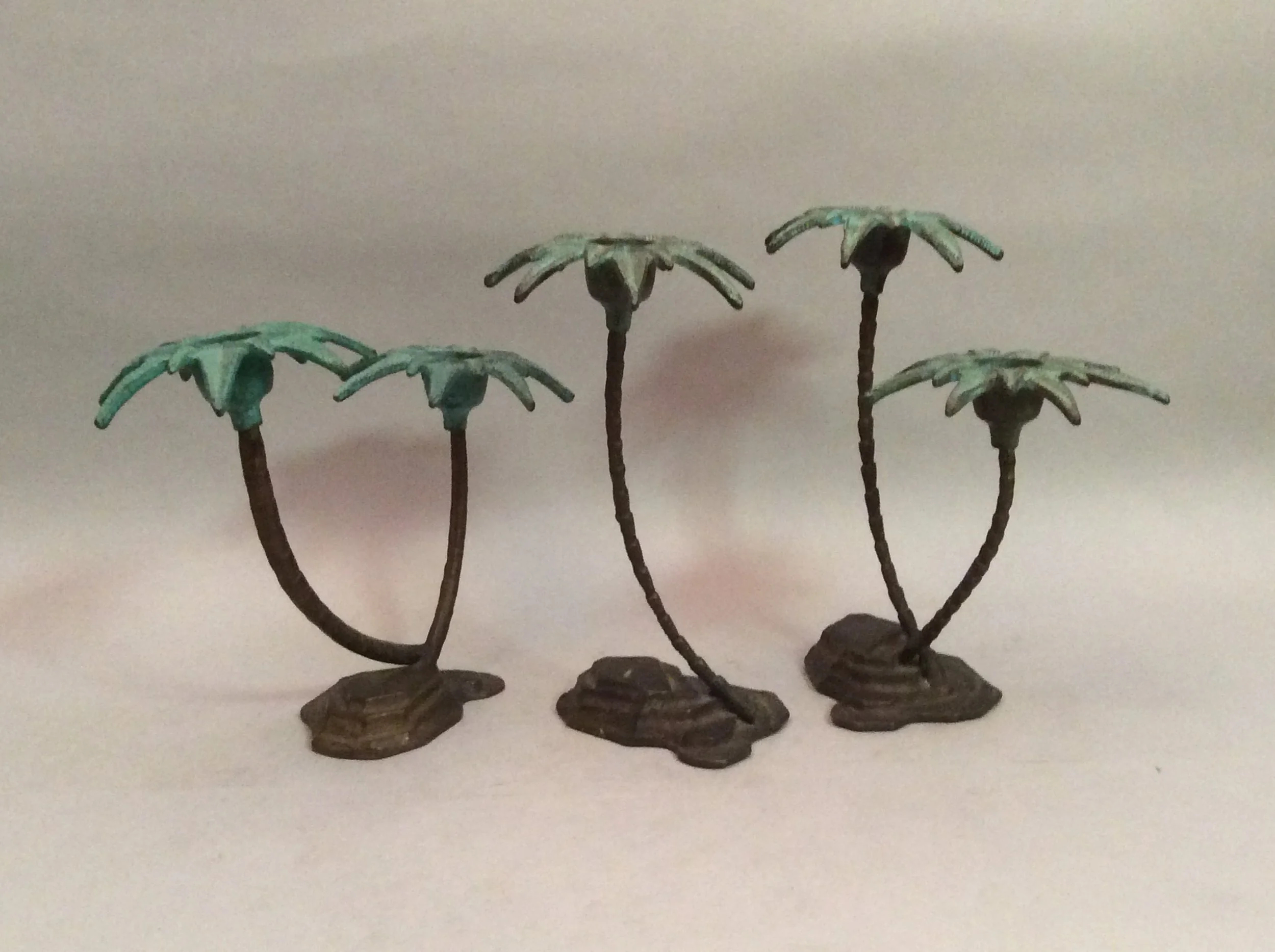 Palm Tree Candle Holder Set