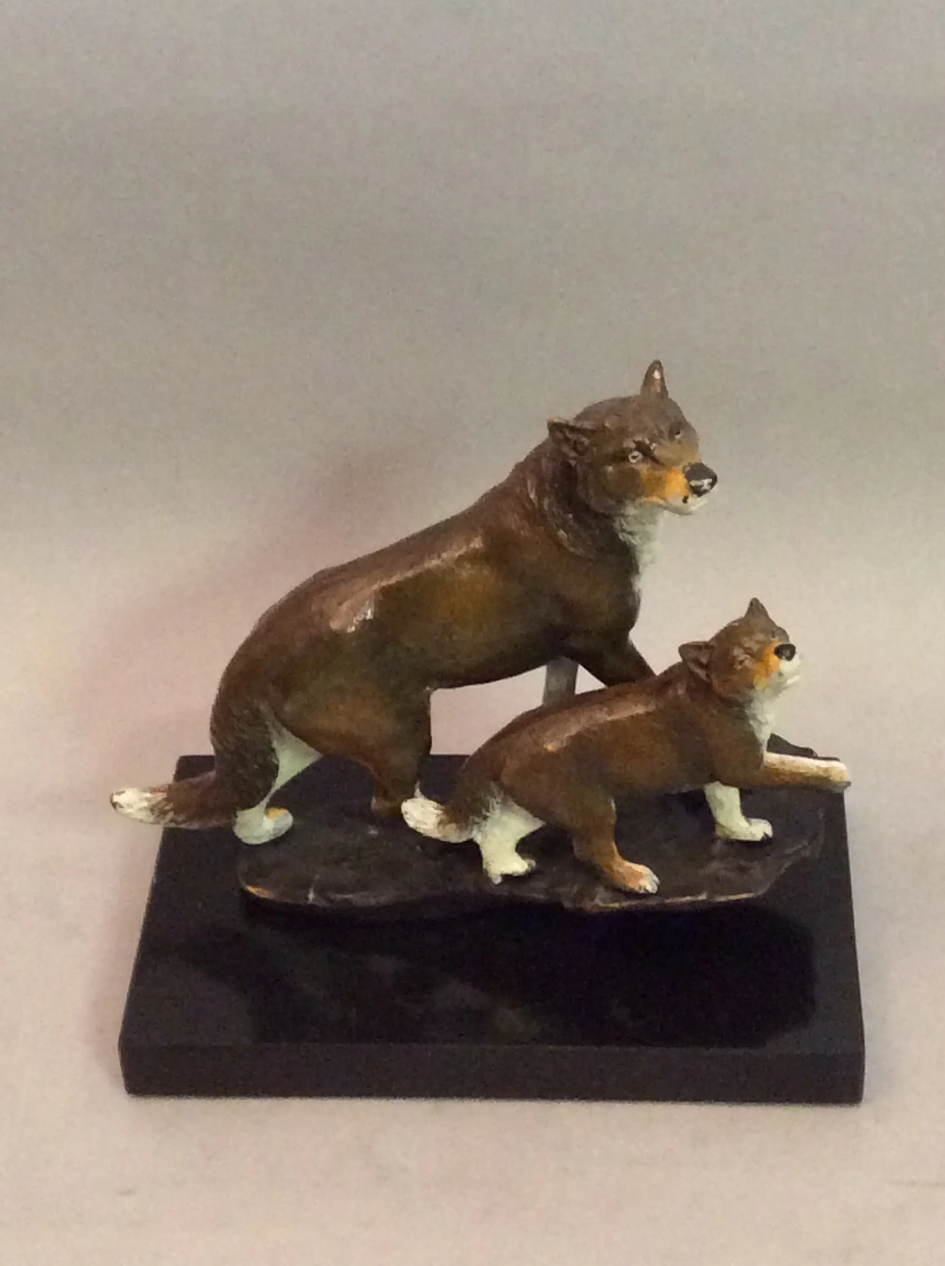 Brass Wolf Figurine