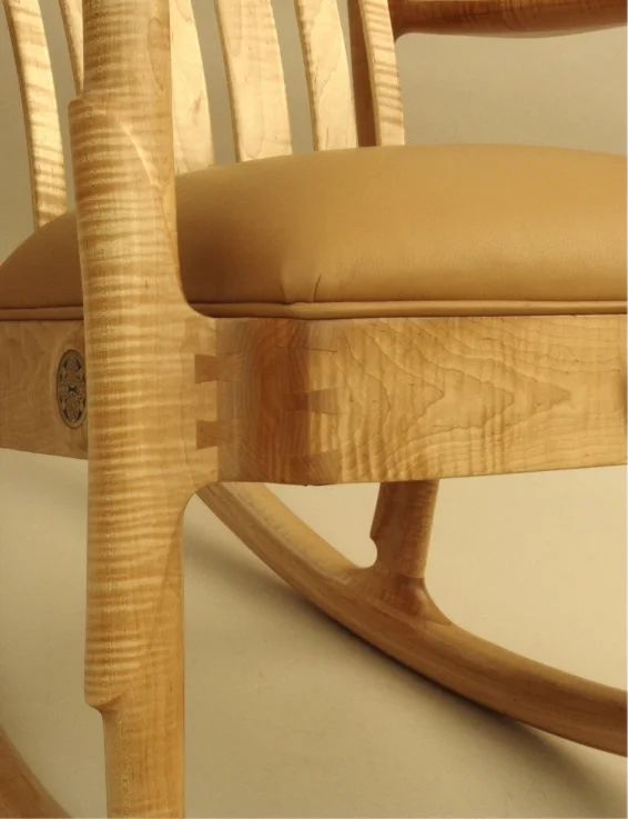 Side Of Seat Box Of Custom Rocking Chair