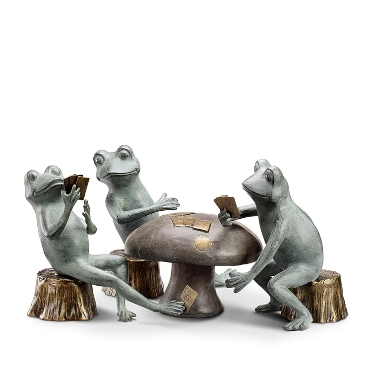 Card Cheat Frogs Garden Sculpture Set Item 34211