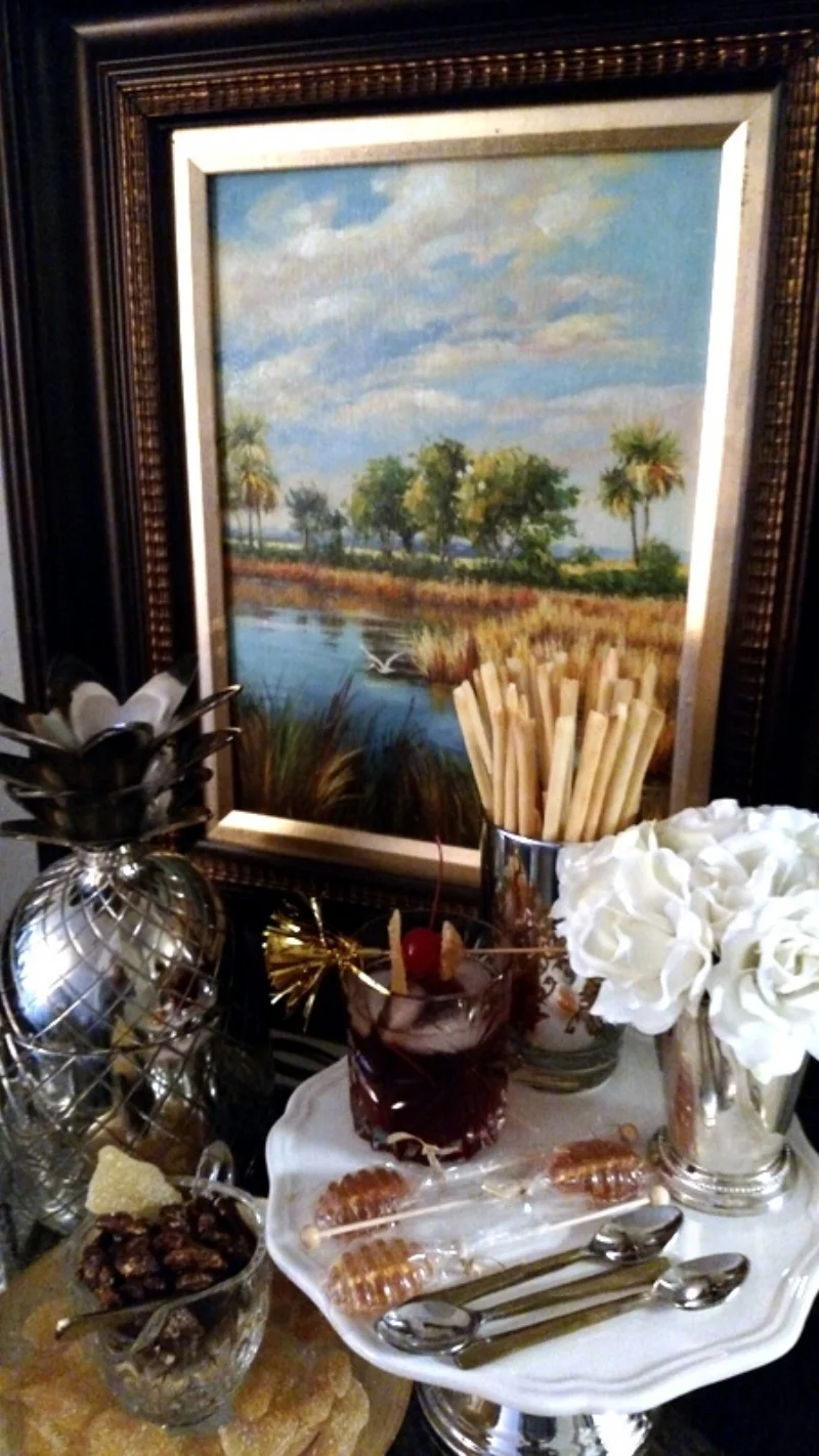 Style Inspiration:  Bar Cart Styling for a Classy New Year's Gathering