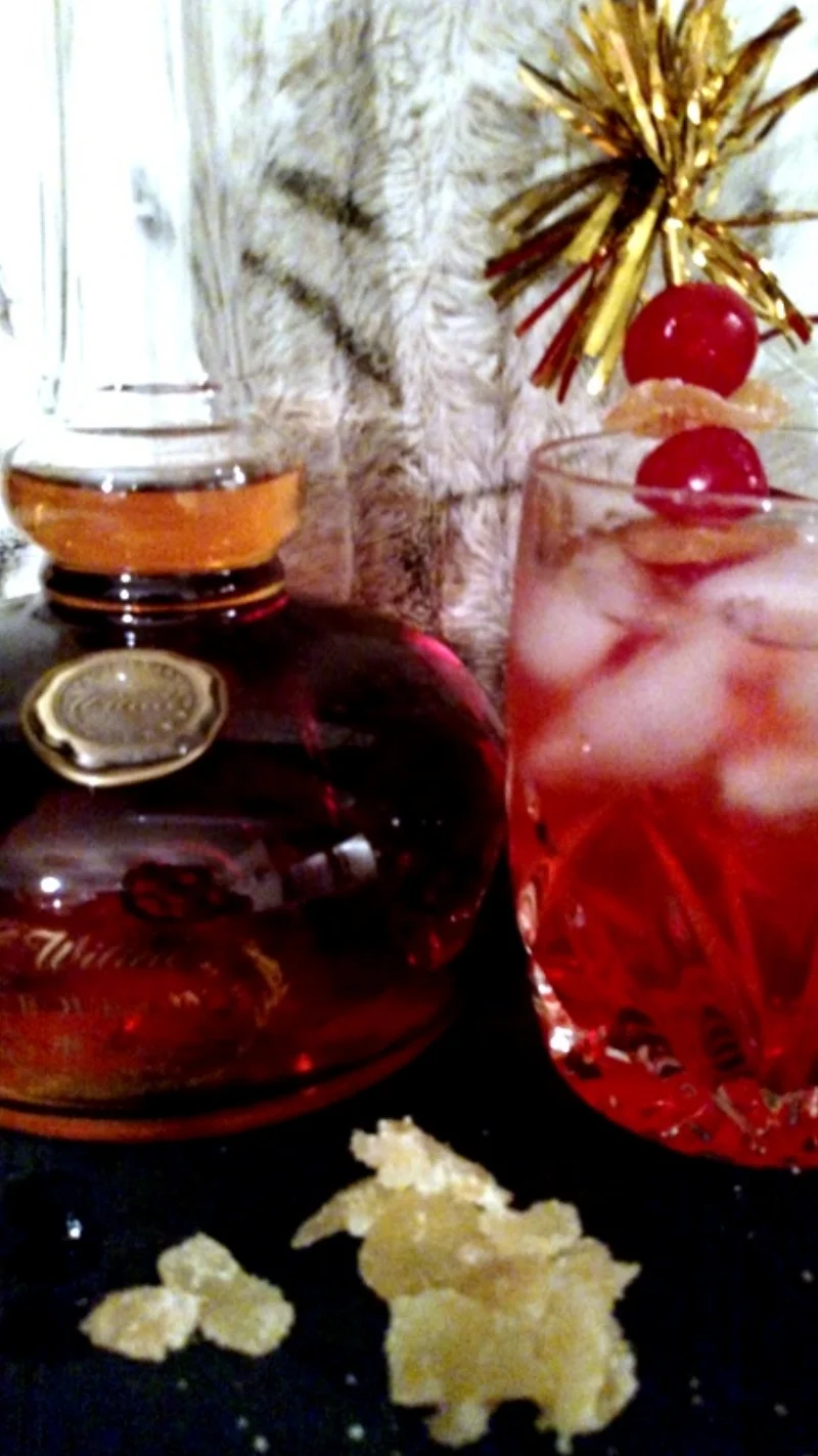 Food & Drink:  Bourbon Cherry Ginger Fizz Cocktail for a New Year's Eve Celebration