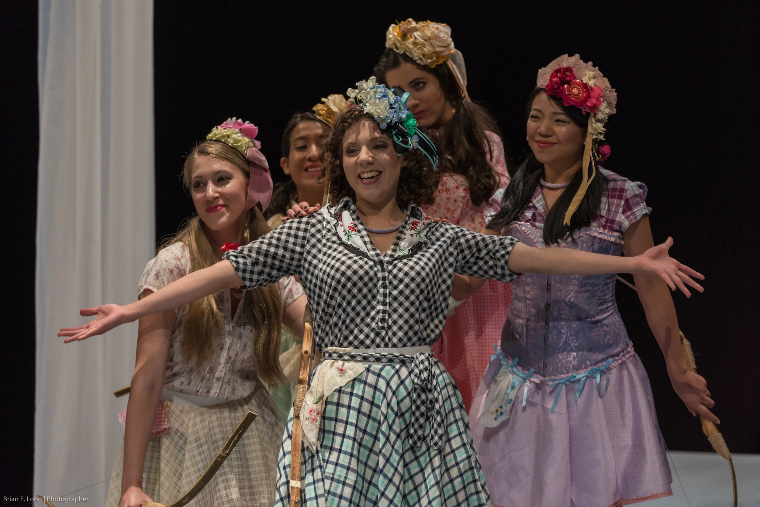 As Calisto in La Calisto with dell'Arte Opera Ensemble, 2017, LaMama Theatre. Photography: Brian Long Stage Direction: Brittany Goodwin Music Direction: Charles Weaver Costumes: Claire Townsend Makeup and Hair Design: Georgi Eberhard Scenic Design: You-Shin Chen Lighting Design: Dante Olivia Smith Also pictured: Rebecca Richardson, Victoria Gonzalez, Taylor Kirk, and Joyce Yin