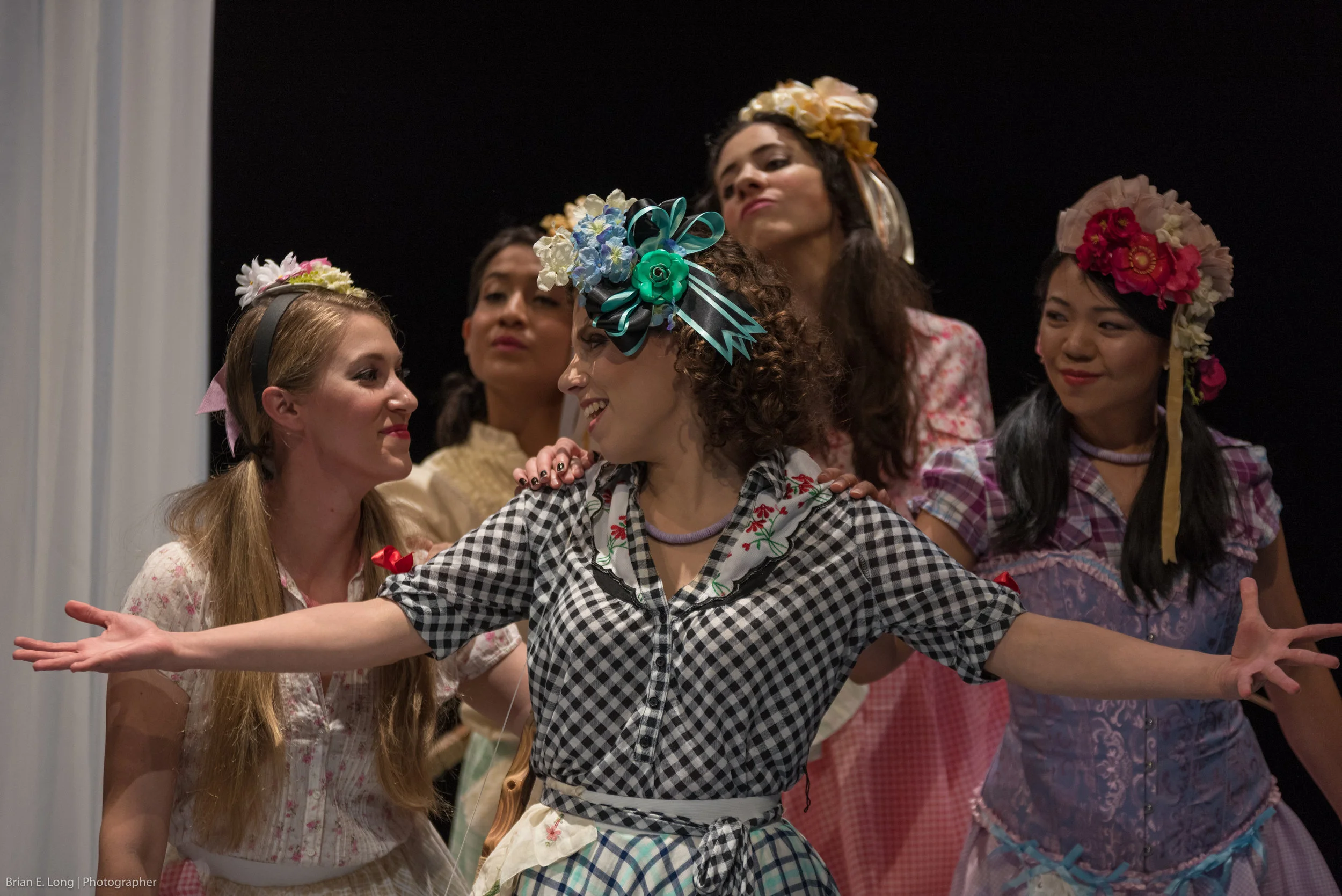 As Calisto in La Calisto with dell'Arte Opera Ensemble, 2017, LaMama Theatre. Photography: Brian Long Stage Direction: Brittany Goodwin Music Direction: Charles Weaver Costumes: Claire Townsend Makeup and Hair Design: Georgi Eberhard Scenic Design: You-Shin Chen Lighting Design: Dante Olivia Smith Also pictured: Rebecca Richardson, Victoria Gonzalez, Taylor Kirk, and Joyce Yin
