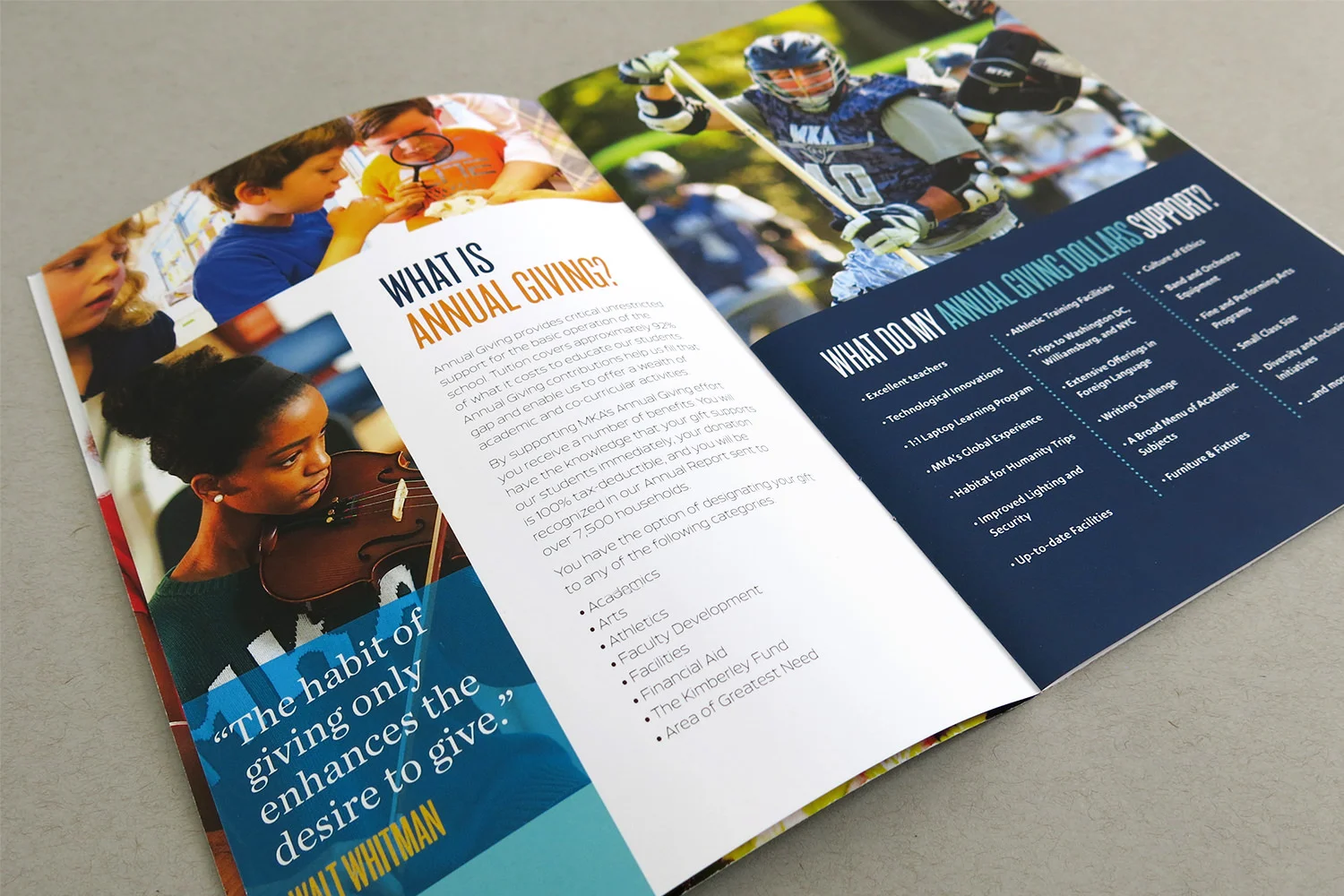 Montclair Kimberley Academy Annual Giving Brochure