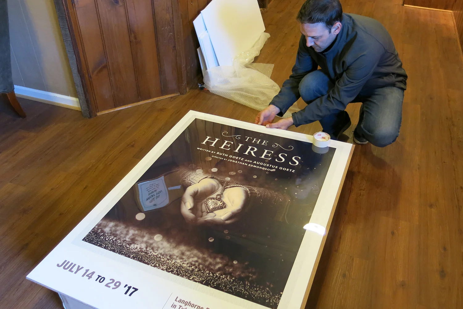 Installing The Heiress during the 2017 Season at Langhorne Players Theater