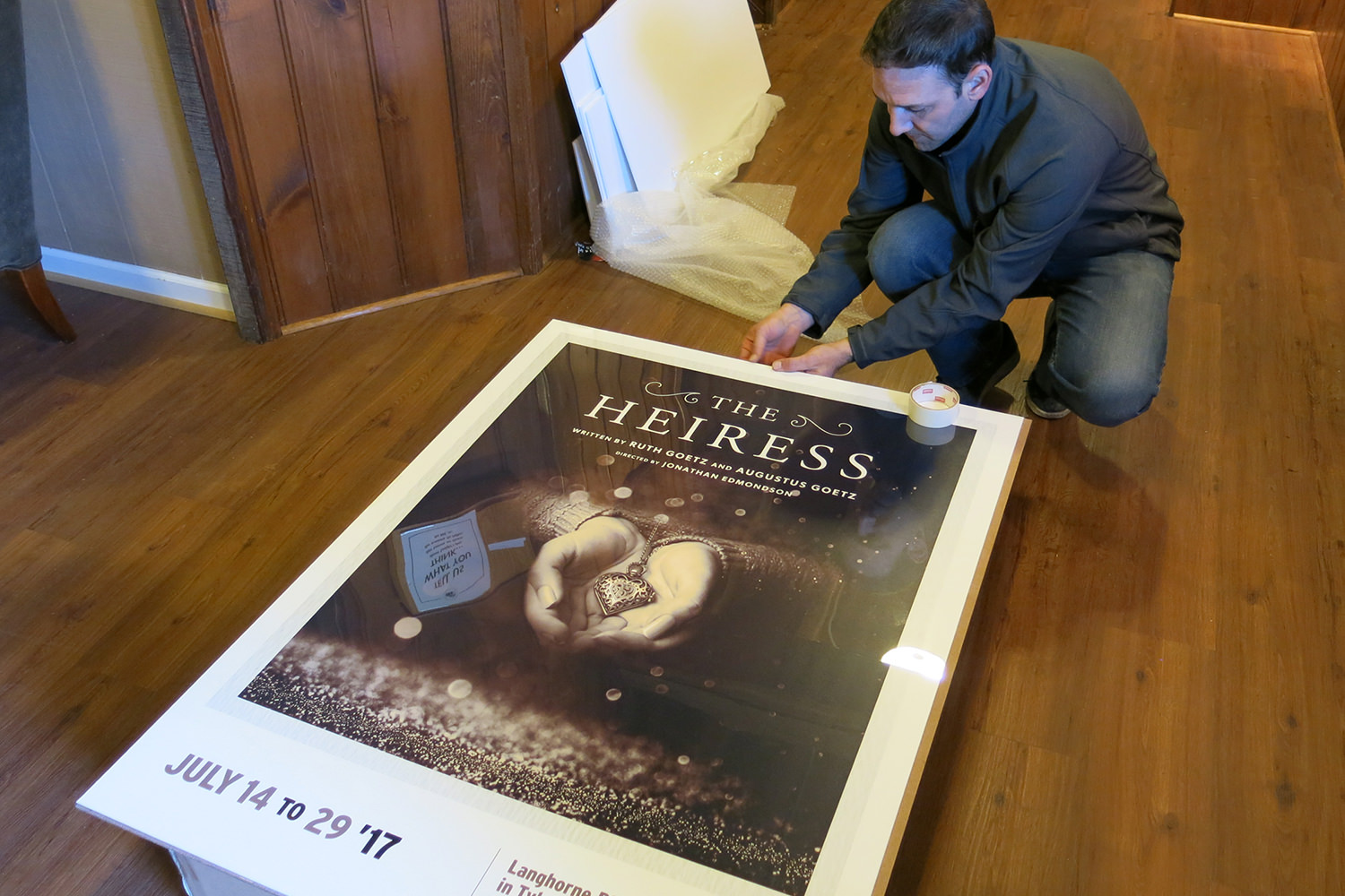 Installing The Heiress during the 2017 Season at Langhorne Players Theater