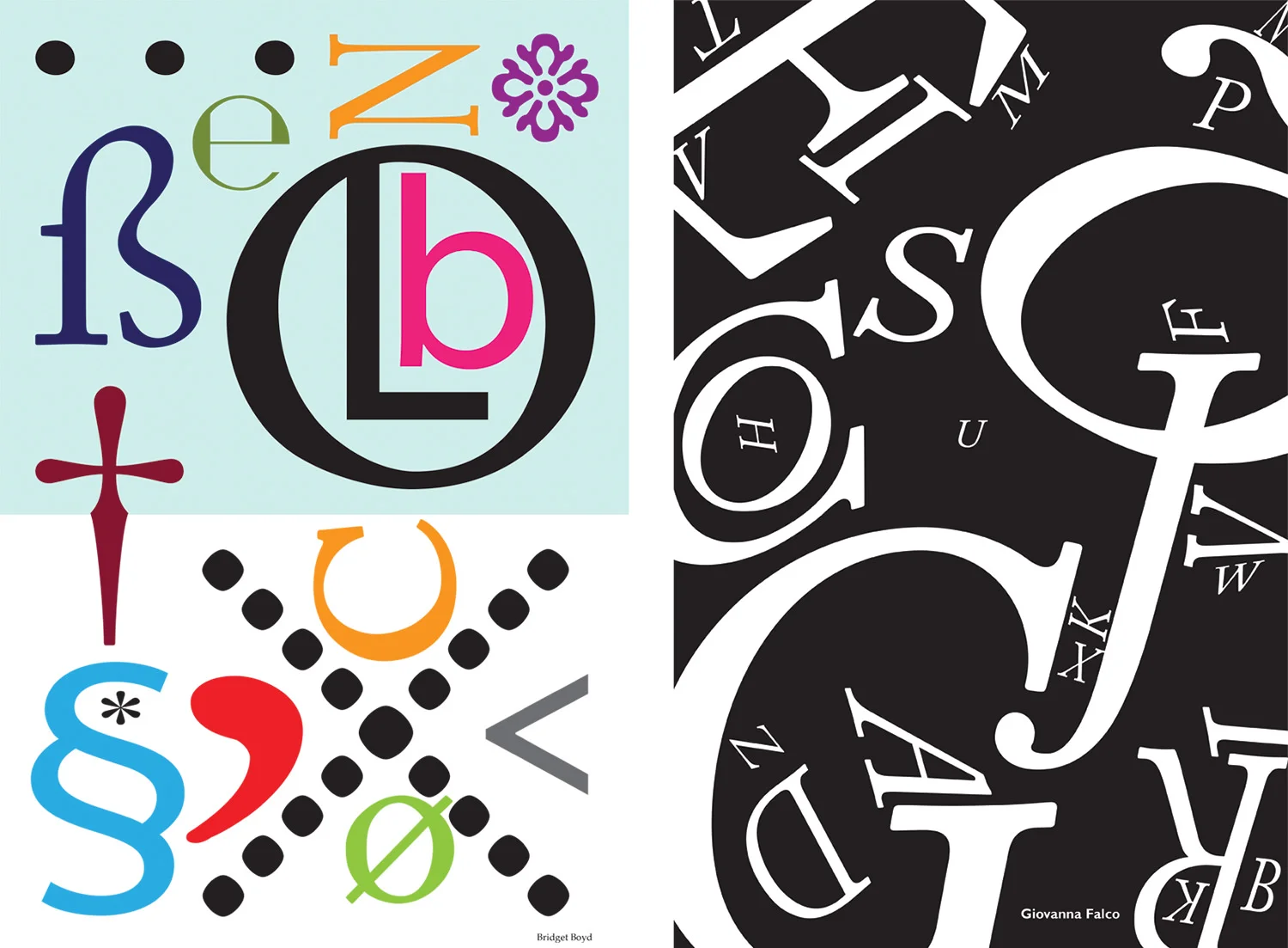 Type Posters by Bridget Boyd and Giovanna Falco