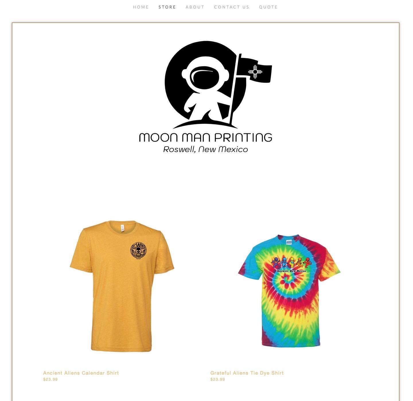 Our best sellers are now available for purchase online! 

Go to moonmanprinting.com to order today!