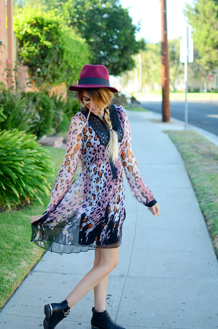 leopard print dress