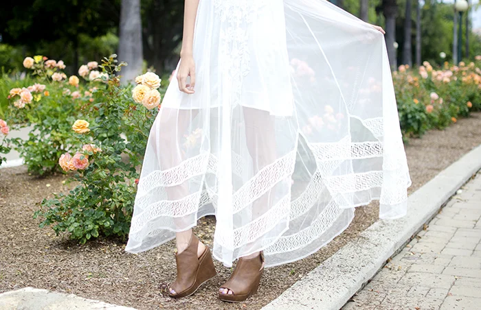 white lace dress