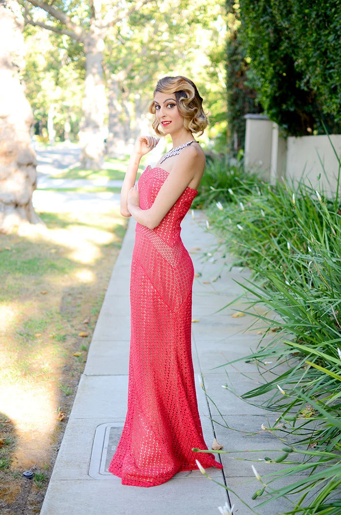red evening gowns