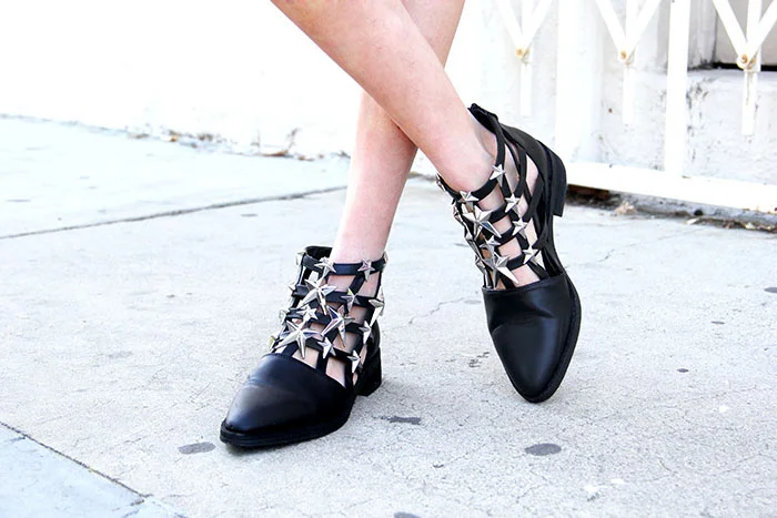 star studded shoes