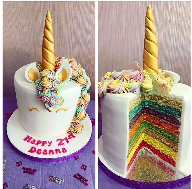 Rainbow Unicorn Cake