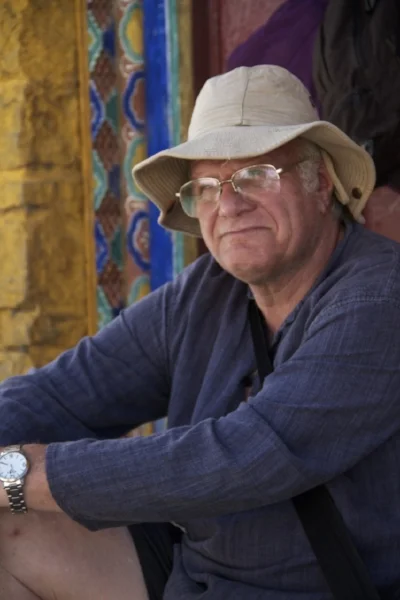 Philip modelling a more reserved colour in floppy hats.