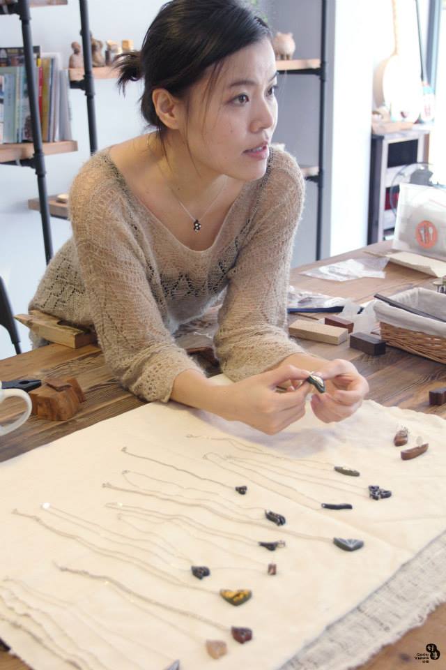 Wooden handmade jewelry workshop in Taichung, Taiwan, 2014