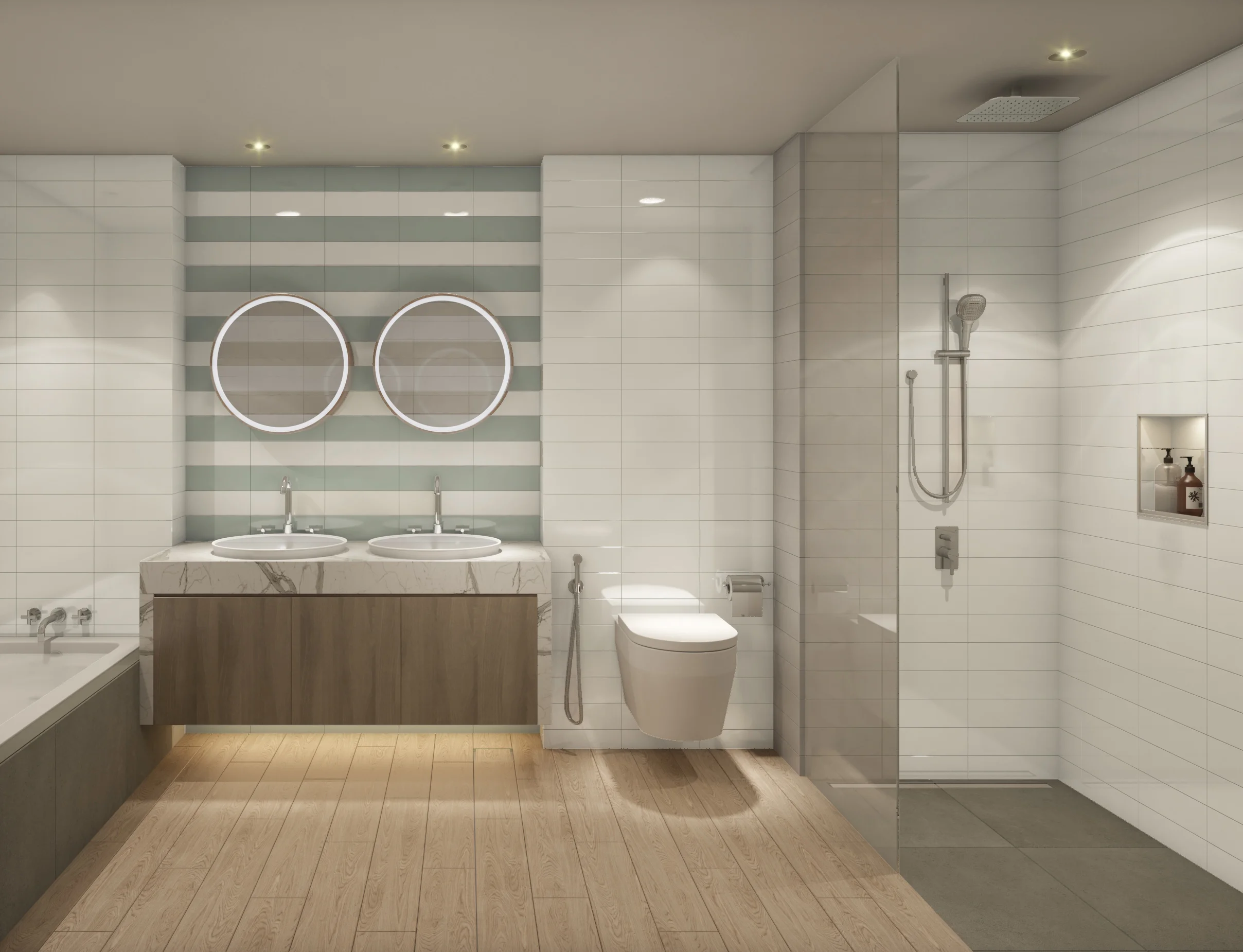 Master Bathroom - Dark Scheme