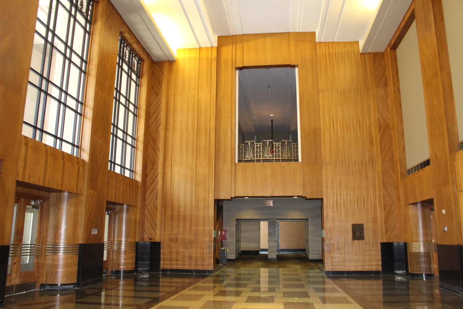 LOBBY OF THE CIVIC AUDITORIUM, SEPTEMBER 2016. PHOTO COPYRIGHT PAM VANDERPLOEG.