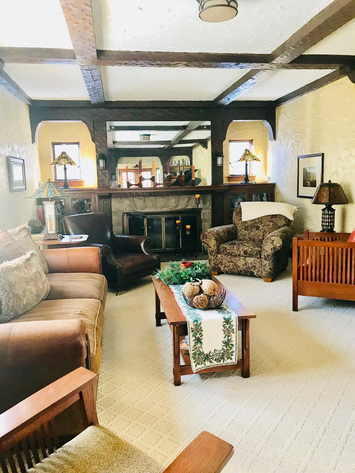 TODAY THE LIVING ROOM LIT BY THE AFTERNOON SUN.