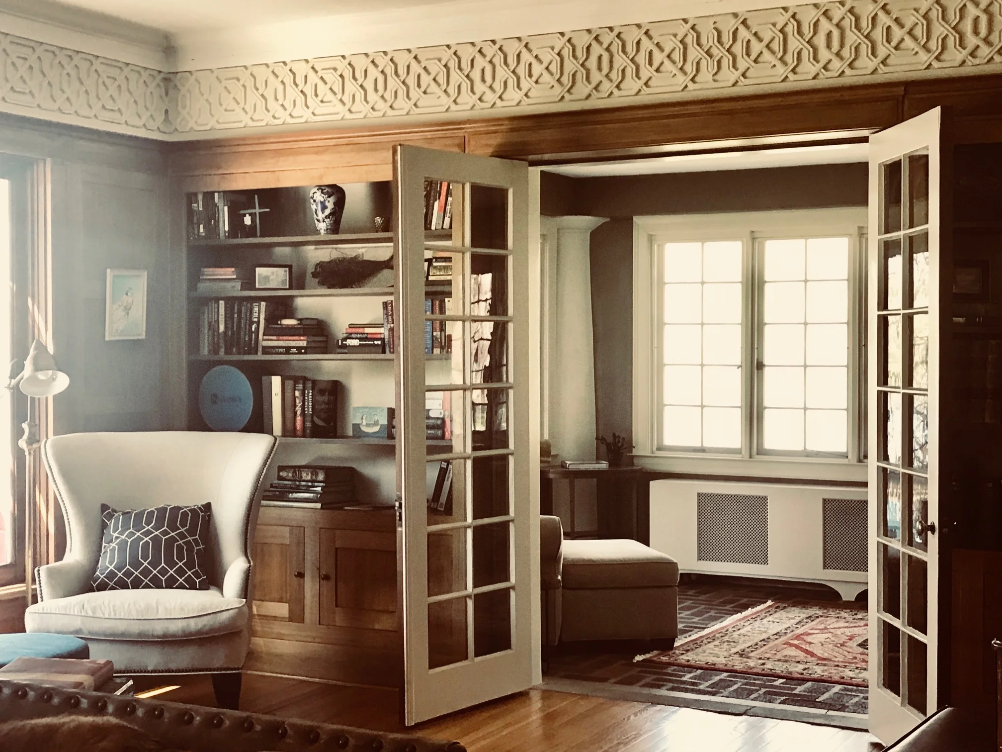 French doors to Porch and bulk head details