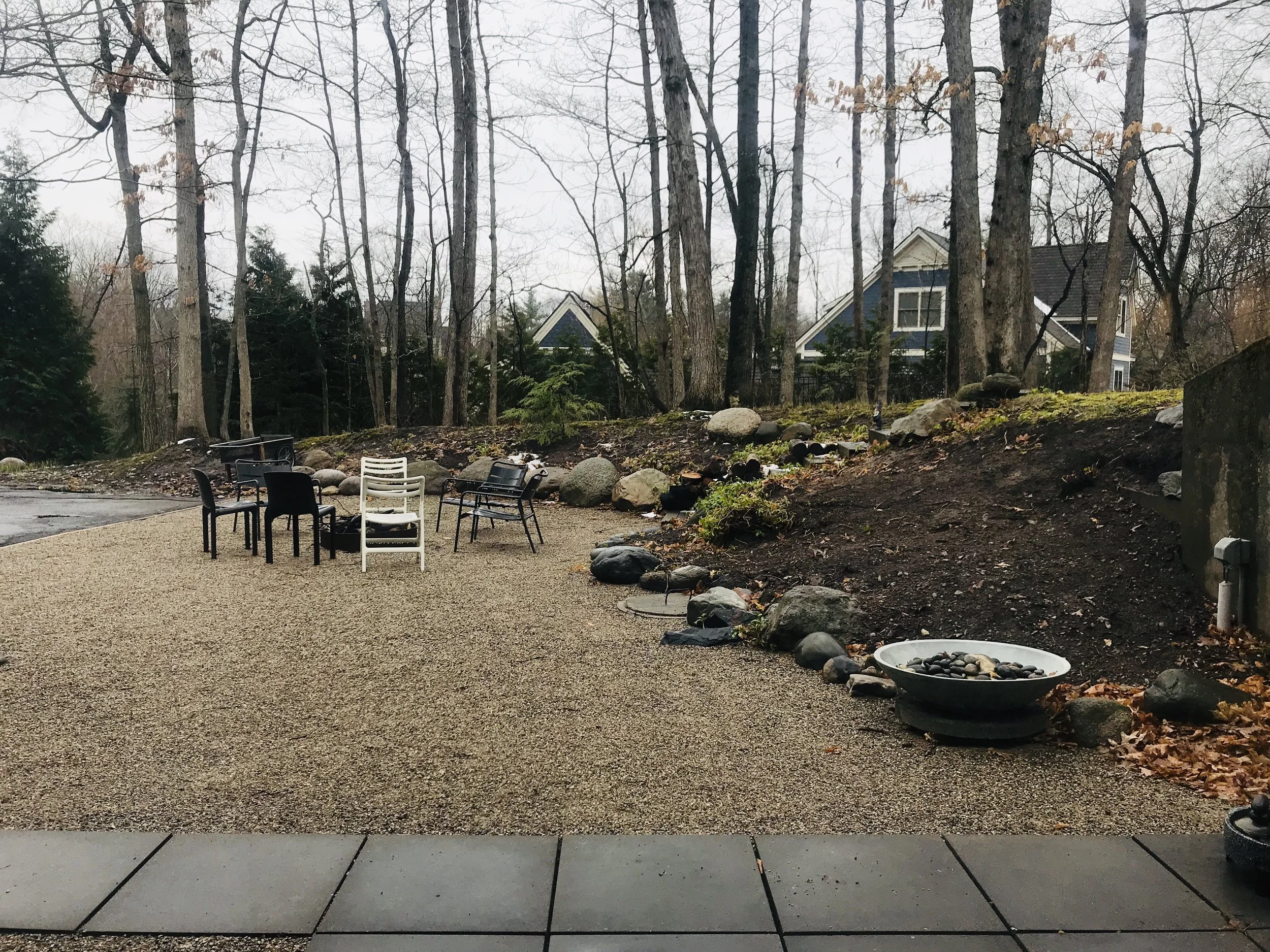 Sunken Patio off Walkout Level